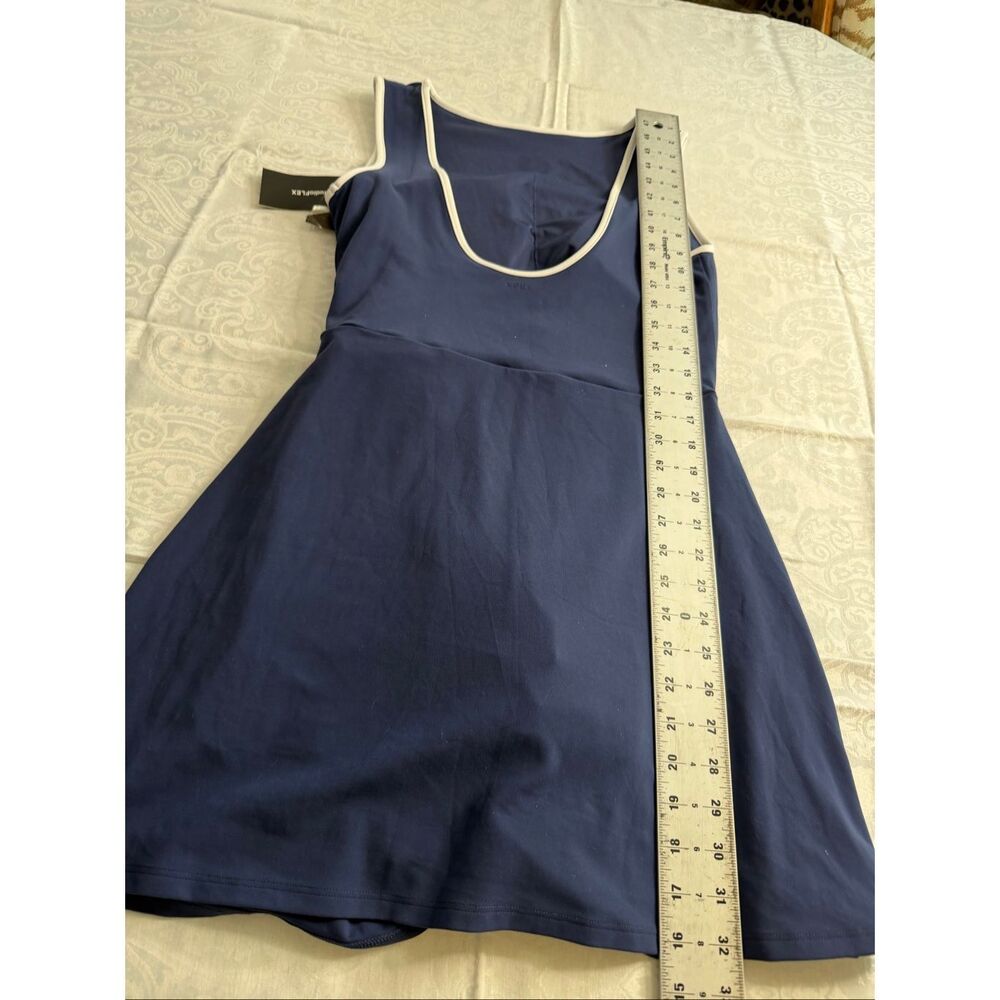 NWT Abercrombie YPB Tie Game Dress Navy Blue Size Large New - Picture 9 of 9